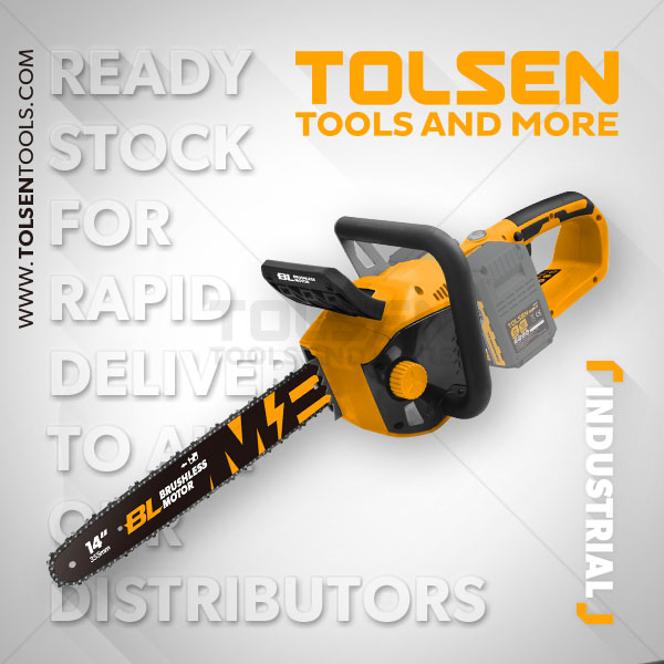 Picture of Tolsen Cordless 20V*2 Li-Ion Chain Saw (Not Included Battery and Charger) Model 87360