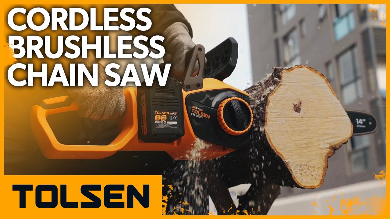 Picture of Tolsen Cordless 20V*2 Li-Ion Chain Saw (Not Included Battery and Charger) Model 87360