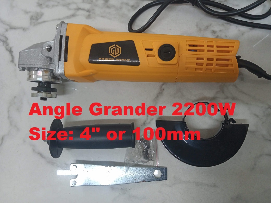 Picture of GW 4" Professional Angle Grinder 2200W, 100mm, Back Switch, Model: AG004 GW Power Tools