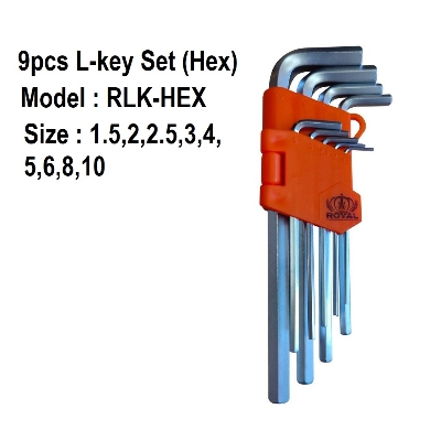 Picture of ROYAL 9pcs L-Type Hex Key Set Model RLK-HEX