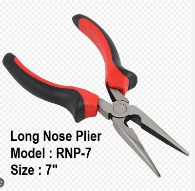 Picture of ROYAL 7" Long Nose Pliers (180mm) TPR Handle Model: RNP-7
