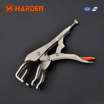 Picture of Harden 10'' Non-slip Handle Lock Grip Welding Wrench Clamp Curved Jaw Welding Locking Pliers Model 560632