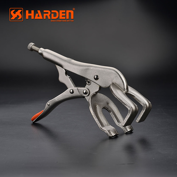 Picture of Harden 10'' Non-slip Handle Lock Grip Welding Wrench Clamp Curved Jaw Welding Locking Pliers Model 560632