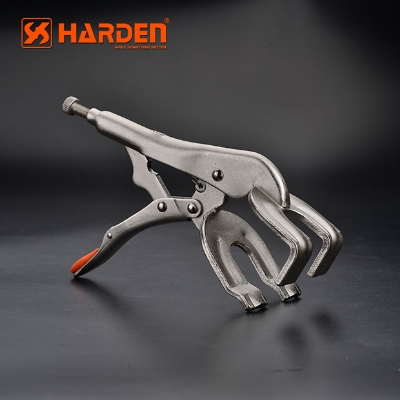 Picture of Harden 10'' Non-slip Handle Lock Grip Welding Wrench Clamp Curved Jaw Welding Locking Pliers Model 560632