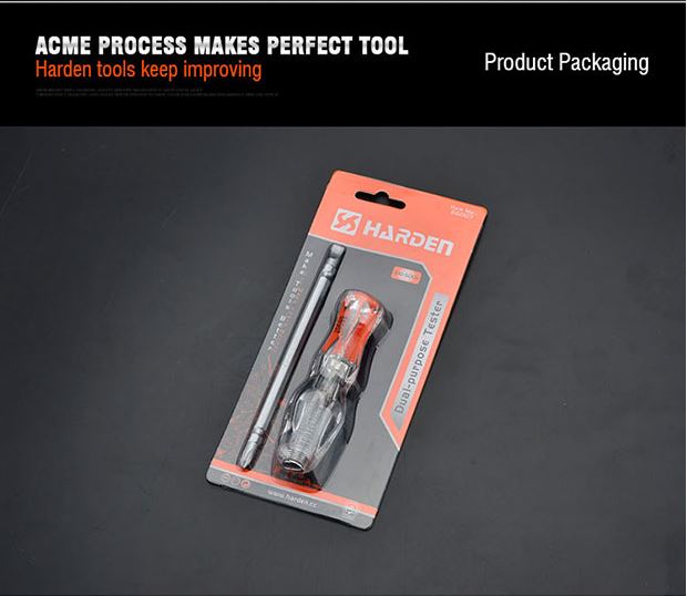 Picture of Harden Tester 205mm Dual Purpose Tester (Star / Flat) Voltage range 80-550V Professional 660007 - Comprehensive Voltage Tester