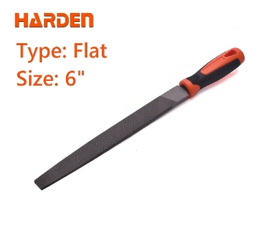 Picture of Harden 6" Professional Flat Bastard Mill File with Soft Handle 610632