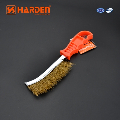 Picture of Harden 225mm Copper Wire Brush 225mm PVC Handle Cleaning Brush 620140
