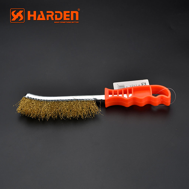 Picture of Harden 225mm Copper Wire Brush 225mm PVC Handle Cleaning Brush 620140