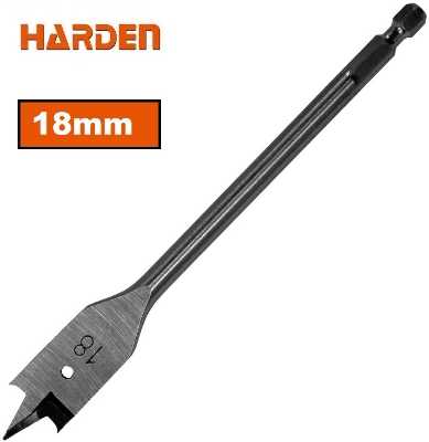 Picture of Harden 18mm Flat Wood Bit (length 150mm, 1/4" hex shank) Model: 613018