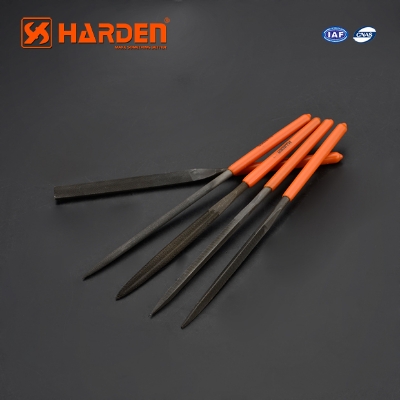 Picture of Harden 5Pcs Needle Files Set Professional 185mm Multipurpose High Hardness Needle Files T12 Alloy Steel Model: 610621