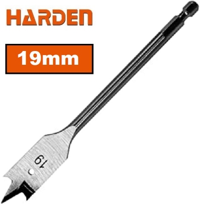 Picture of Harden 19mm Flat Wood Bit (length 150mm, 1/4" hex shank) Model: 613019