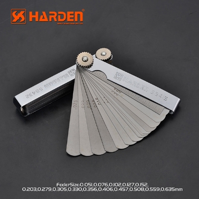 Picture of Harden Feeler Gauge 15Pcs 65Mn Professional Metal Feeler Gauge Set 580415
