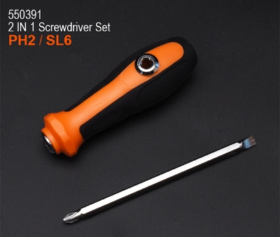 Picture of Harden 2 IN 1 Screwdriver Set (PH2/ SL6) Cr-V, Magnetic 550391