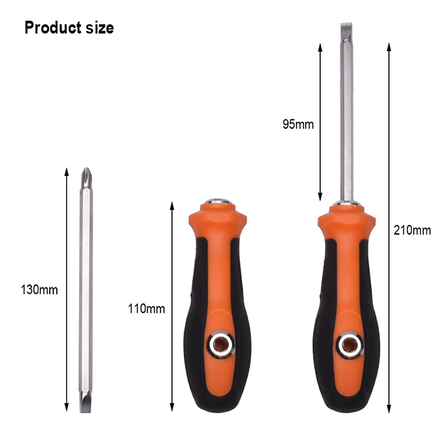 Picture of Harden 2 IN 1 Screwdriver Set (PH2/ SL6) Cr-V, Magnetic 550391