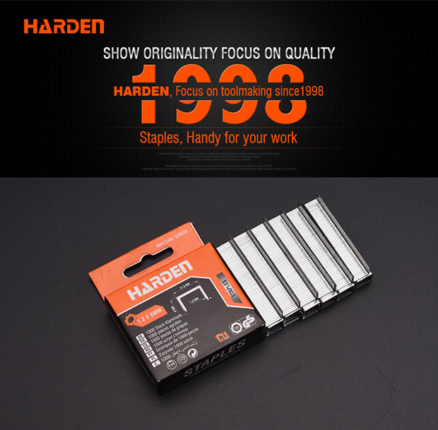 Picture of Harden 1000Pcs Staples 1.2 X 8mm Staple Wood Decorative Nail for Sofas Furniture 620828