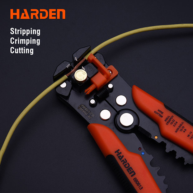 Picture of Harden 6" Automatic Wire Stripper Automatic Cable Wire Stripper Crimping Plier Self Adjusting Crimper For Electrician Crimping 660613