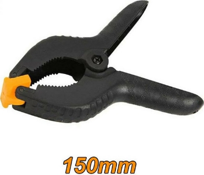 Picture of Harden 6" Spring Clamp 6Pcs Set, nylon-fiberglass body, adjustable clamp jaws & non-slip handle 600356.