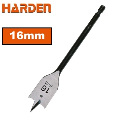 Picture of Harden 16mm Flat Wood Bit ( length 150mm, 1/4" hex shank ) Model: 613016