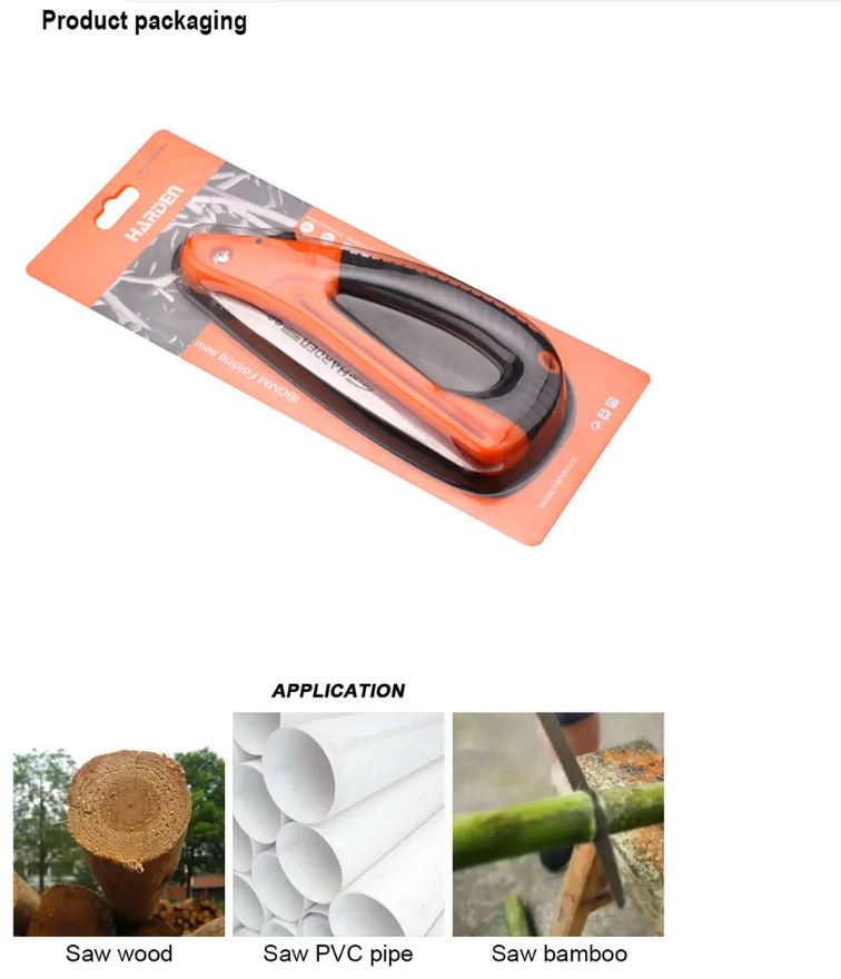 Picture of Harden 180mm Folding Saw High quality fold small hand pruning saw portable woodworking tree cutting wood for cutting trees 631301