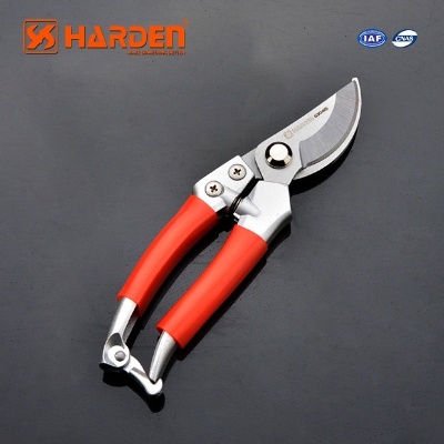Picture of Harden 8" Garden Pruner With Zinc Alloy Handle Stainless Steel Professional Fruit Shears Trim Horticulture Stainless Steel Pruner Garden Scissor Tools Anvil Branch Shear Orchard Pruning Shears 630415