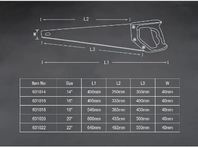 Picture of Harden 16" / 18" / 20" Hand Saw woodworking hand tools fruit tree logging household cutting hacksaw 631018.