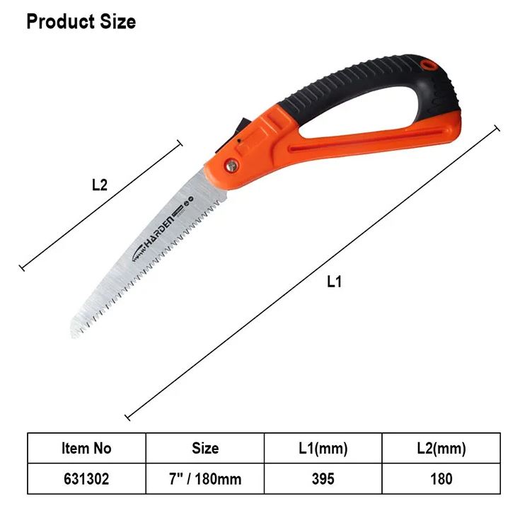 Picture of Harden 180mm D Type Folding Saw High quality fold small hand pruning saw portable woodworking tree cutting wood for cutting trees hand saw 631302