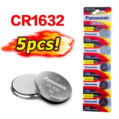 Picture of CR1632 Lithium Battery Car remote battery 3V Lithium Coin Battery - 5pcs Pack