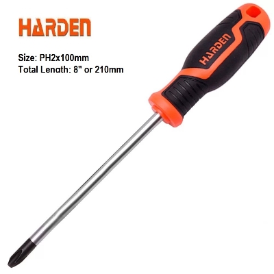 Picture of Harden PH2x100mm Philips Magnetic Screwdriver 8" (210mm) Star Screwdriver with strong magnet 550283