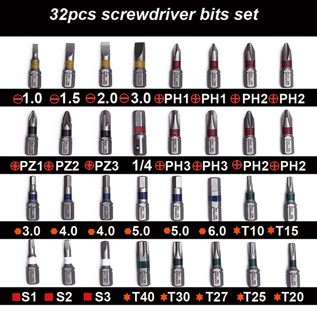 Picture of Harden 33Pcs Screwdriver Bits Set Repair Tools Kit Magnetic 550833
