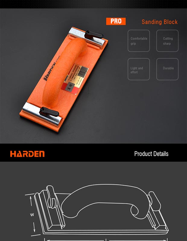 Picture of Harden Sanding Block (230 x 80mm) Abrasive Sanding Sponge Block 620143