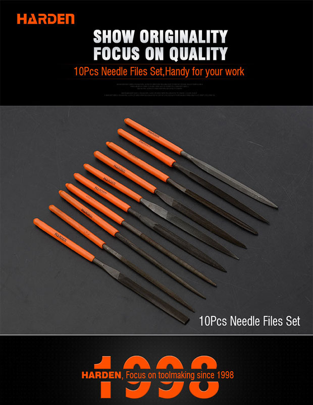 Picture of Harden 10Pcs Needle Files Set (4x160mm) Professional 610622
