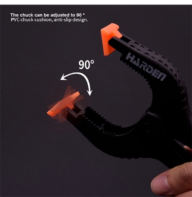 Picture of Harden 4" Spring Clamp 6Pcs Set, nylon-fiberglass body, adjustable clamp jaws & non-slip handle 600354.