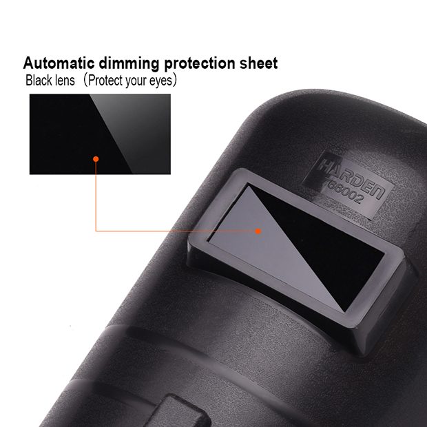 Picture of Harden 470X225mm Automatic welding helmet Top quality Black Impacted Resistant Shell 766002