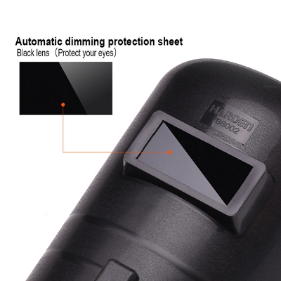 Picture of Harden 470X225mm Automatic welding helmet Top quality Black Impacted Resistant Shell 766002
