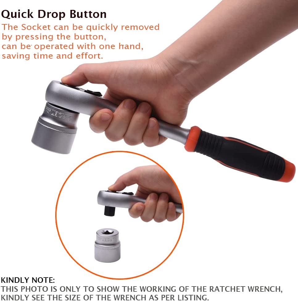 Picture of Harden Professional 1/4" Quick Release Ratchet Wrench with Grip Handle 535303