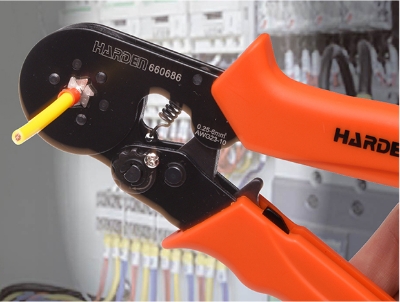 Picture of Harden Hex Ratchet Crimping Plier ( 0.25-6SMM, AWG23-10 ) 660686