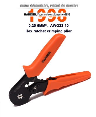 Picture of Harden Hex Ratchet Crimping Plier ( 0.25-6SMM, AWG23-10 ) 660686