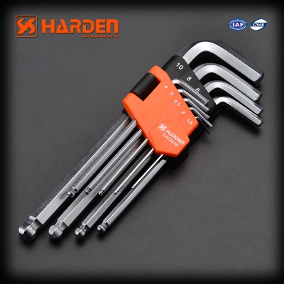 Picture of Harden 9 Piece Metric Medium Ball Key Wrench 540606 - Superb Quality