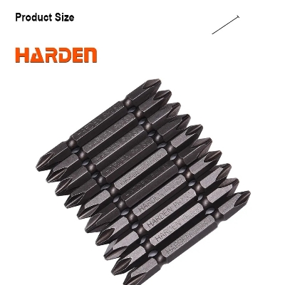Picture of Harden Professional 10Pcs S2 Magnetic Plus Screwdriver Bit Set PH2 X 65MM - 550603