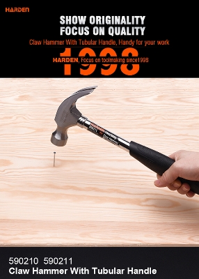 Picture of Harden 16oz  ( 500g ) Claw Hammer with Tubular Handle 590211