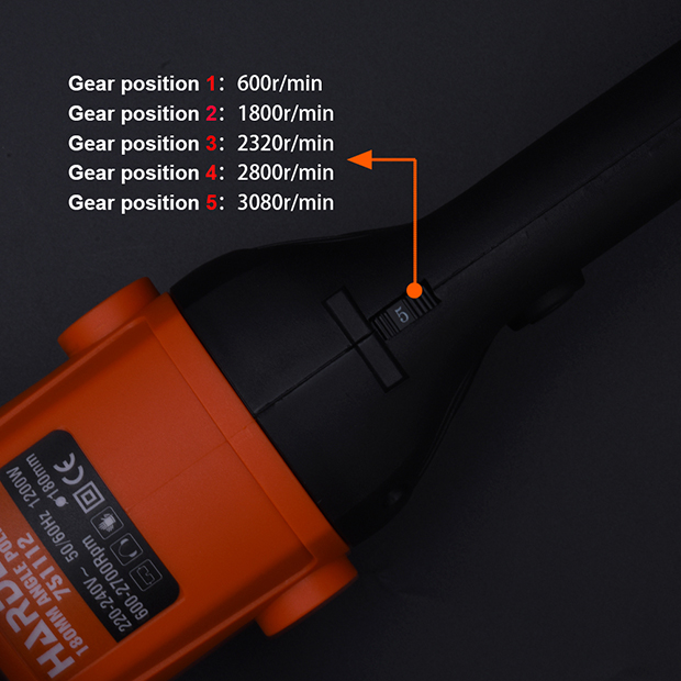 Picture of Harden 1200W Angle Polisher 180mm Car Polisher 751112 - Fun To Have  - Refined Taste