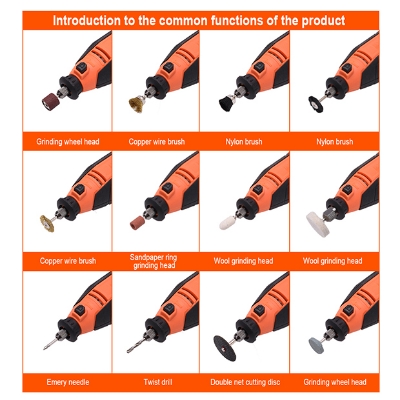 Picture of Harden 230W 211Pcs Rotary Grinder Set, Hand Power Small Mini Grinder Kit Portable Hobby Rotary Electric Grinder Tool Set 752912