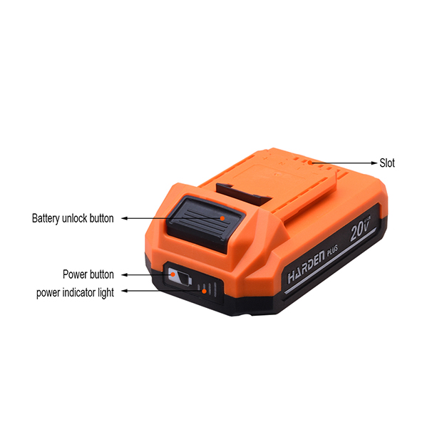 Picture of Harden 20v Li-ion Battery 2000mAh, Used for Harden 20V Cordless Power Tools Model: 756922