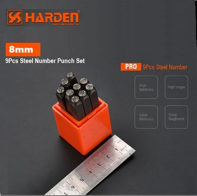 Picture of Harden 8mm Professional 9Pcs Steel Number Punch Set 610858