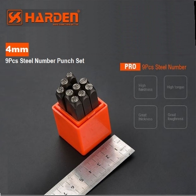 Picture of Harden 4mm Professional 9Pcs Steel Number Punch Set 610854