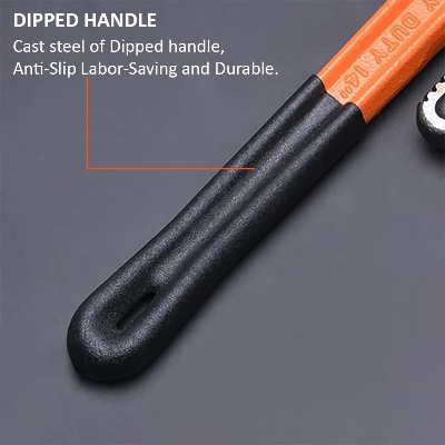 Picture of Harden 18" Pipe Wrench Professional Heavy Duty Chrome Vanadium - Large Torque, Easy to Adjust, Strong Clamping, Thick Body 600814