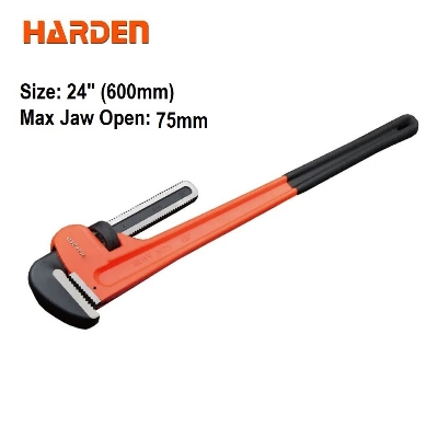 Picture of Harden 24" Pipe Wrench Professional Heavy Duty Chrome Vanadium - Large Torque, Easy to Adjust, Strong Clamping, Thick Body 600815
