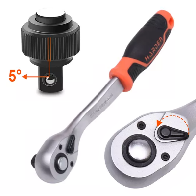 Picture of Harden 1/2" Bent Shank Ratchet Wrench Spanner Quick Release 535504