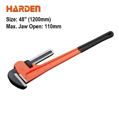 Picture of Harden 48" Pipe Wrench Professional Heavy Duty Chrome Vanadium - Large Torque, Easy to Adjust, Strong Clamping, Thick Body 600817