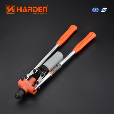 Picture of Harden 17" Professional Aluminum Hand Riveter Heavy Duty Long Arm Riveter Strong Power 17" Joint Steel Double Handle Pipe Type Hand Riveter 610113